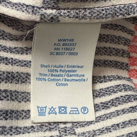 EUC Boden Blue Cream Easy Notch Dress size 8 - Picture 8 of 9